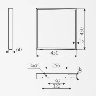 Noga do stolika kawowego SR45 H=45 cm  Czarny Strukturalny 1 szt