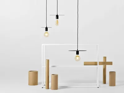 Lampa wisząca SKIVA M - czarny