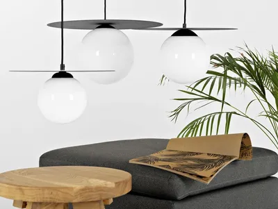 Lampa wisząca SKIVA BALL M - czarny