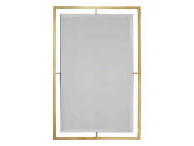 Lustro w stalowej oprawie LW6853 100x120 cm - złoty