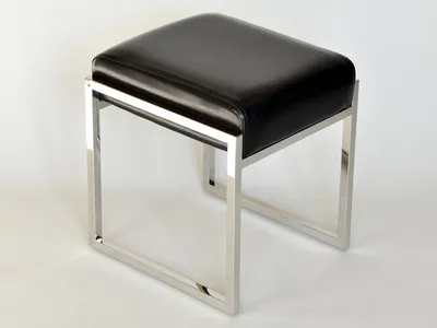 Taboret elegancki Y1023 43x37x44 cm - czarny