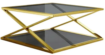 Stolik kawowy CJ1085 100x43cm - złoty