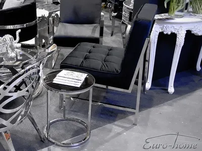 Fotel FC41 75x68x95 cm - srebrno-czarny