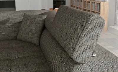 Narożnik rozkładany ANTON - tkanina Berlin 01/ekoskóra Soft 11