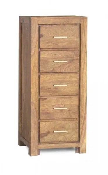 Komoda drewniana wysoka MODENA 5 szuflad - palisander teak