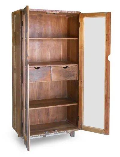 Witryna z drewna z odzysku 90cm RETRO