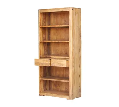 Regał drewniany BARI 2 szuflady - palisander teak