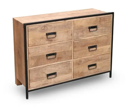 Komoda SOHO 6 szuflad - drewno mango