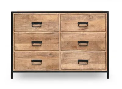 Komoda SOHO 6 szuflad - drewno mango