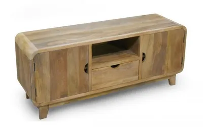 Szafka RTV 135cm RETRO - drewno mango