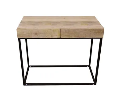 Konsola 2 szuflady 90cm SOHO - drewno mango