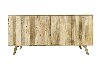 Komoda drewniana 4-drzwiowa STOCKHOLM - mango naturalne