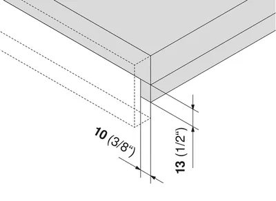 Blokada szuflady tackowej TANDEM 560H, 561H / MOVENTO 760H, 766H - ciemnoszary / gr. boku 16 mm