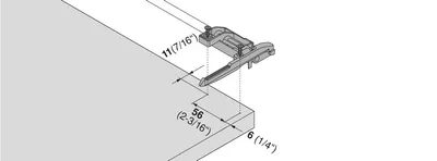 Blokada szuflady tackowej TANDEM 560H, 561H / MOVENTO 760H, 766H - ciemnoszary / gr. boku 16 mm