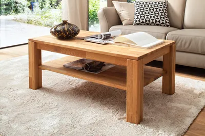 Drewniany stolik prostokątny PAUL 105x65 - dąb sękaty
