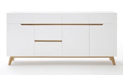 Komoda 3-drzwiowa z 6 szufladami CERVO 45 - biały mat