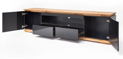 Szafka RTV CHIARO 43 - czarny połysk
