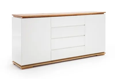 Komoda 2-drzwiowa z 4 szufladami CHIARO 50 - biały mat