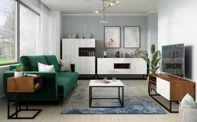 Sofa rozkładana z bokami MEGIS - tkanina Riviera 38
