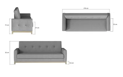 Sofa rozkładana SELENE - tkanina Sawana 21
