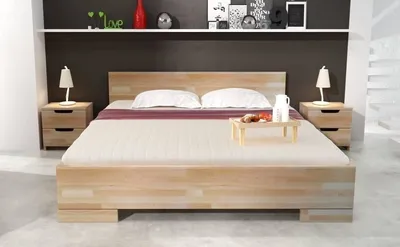 Łóżko drewniane bukowe SPECTRUM Maxi 90x200 - orzech