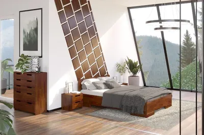 Łóżko drewniane sosnowe SPECTRUM Maxi&Long 140x220 - orzech