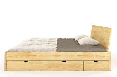 Łóżko drewniane sosnowe z szufladami VESTRE Maxi&DR 180x200 - naturalny