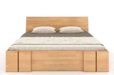 Łóżko drewniane bukowe z szufladami VESTRE Maxi&DR 140x20 - naturalny