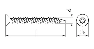 Wkręt Wurth WUPOFAST A2S - czarny ocynk / 3.5x16/12 mm