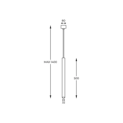 Lampa wisząca LOYA P0461-01A-P7P7 - czarny mat