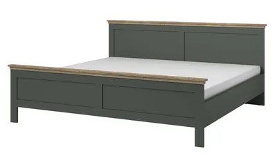 Łóżko 180x200 EVORA S 32 - zielony/dąb lefkas