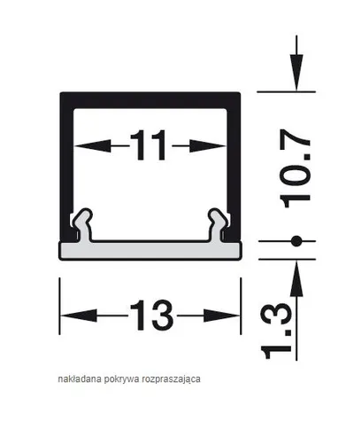 Profil nawierzchniowy LOOX5 2101 do taśm LED 8 mm - aluminium/biały / dł. 300 cm