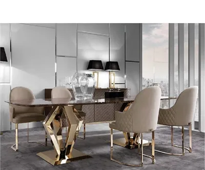 Stół ENZO GOLD 180x90 - czarny/złoty