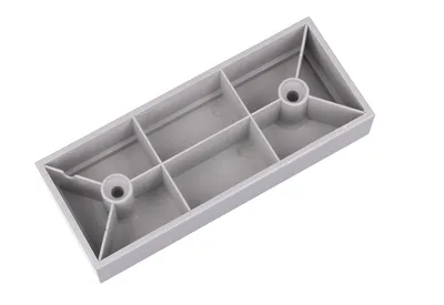 Nóżka prostokątna K160 - chrom mat / wys. 2 cm