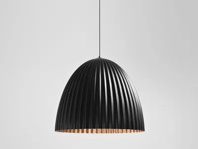 Lampa wisząca PLISSART M - czarny/miedziany