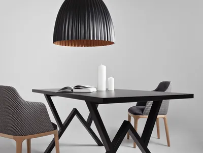 Lampa wisząca PLISSART M - czarny/miedziany
