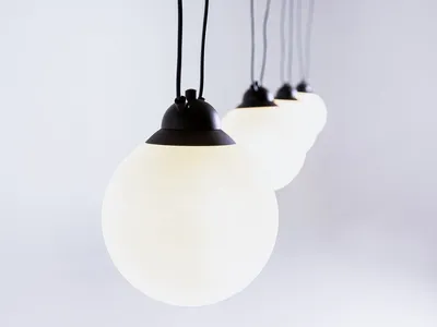Lampa wisząca COBEN HANGMAN GLASS 4 - czarny