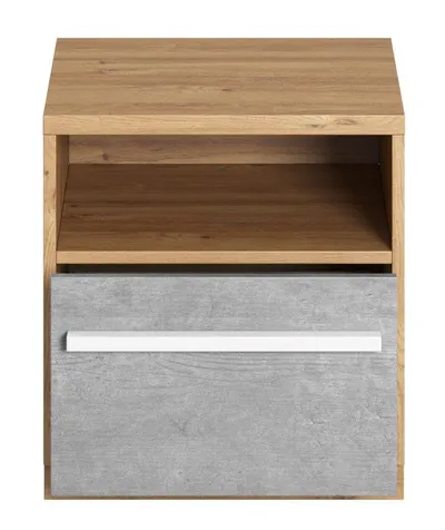 Szafka nocna PLANO PN-09 - dąb nash/beton