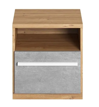 Szafka nocna PLANO PN-09 - dąb nash/beton