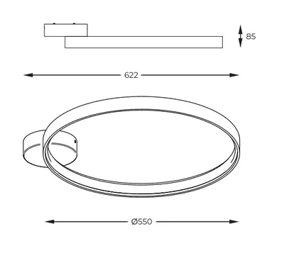 Lampa sufitowa CIRCLE LA0769 - biały mat