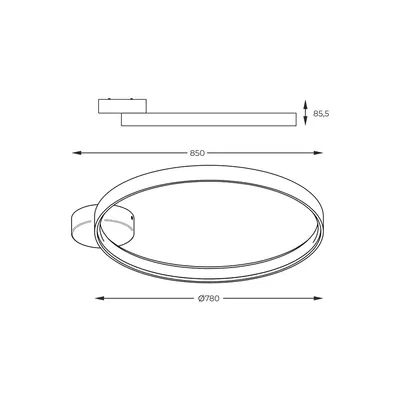 Lampa sufitowa CIRCLE LA0771 - biały mat