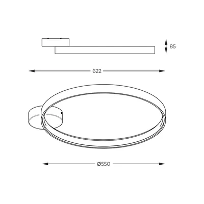Lampa sufitowa CIRCLE LA0770 - czarny mat