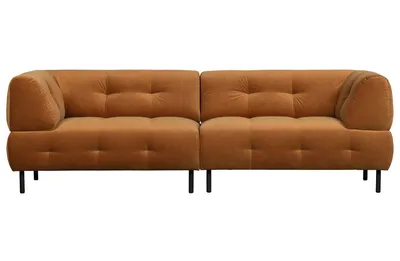 Sofa aksamitna LLOYD - pomarańczowy