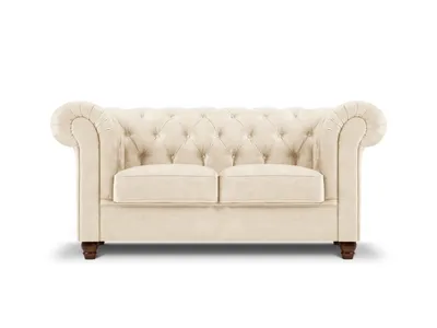Aksamitna sofa 2-osobowa LAPIS