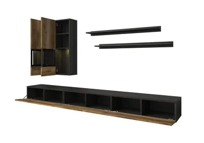 Meblościanka BAROS 10 - orzech satin/touchwood