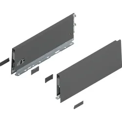 MERIVOBOX boki wysokość K (129 mm), dł.=350 mm, lewy/prawy, antracyt mat