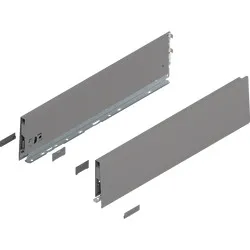 MERIVOBOX boki wysokość K (129 mm), dł.=500 mm, lewy/prawy, szary indium mat