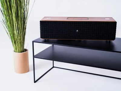 Stolik RTV SENSO FLOWER METAL 120x45 P - czarny