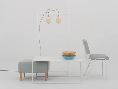 Stół kawowy TENSIO METAL 100x60 - biały