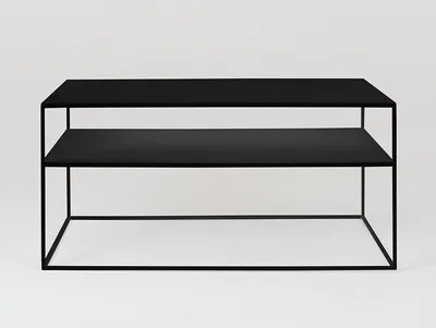 Stół kawowy TENSIO 2 FLOOR METAL 100x60 - czarny